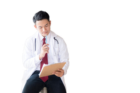 Healthcare and medical concept, male doctor.の写真素材