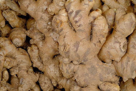 Many of ginger in basket.