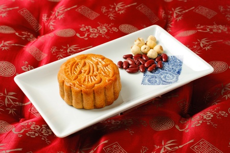 Mooncake on plate