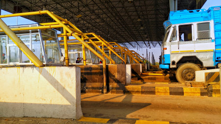November 2020- Mahroli, Jaipur, India / Checkout point on the National highway.