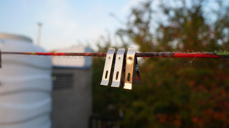 Clothes peg is for attaching a cloth to the railing and is used to hold the item in place. Cloths...