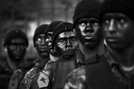 Salvador, Bahia, Brazil - September 07, 2016: Military parade in honor of Brazil's independence. Celebrations are held across the country.のeditorial素材