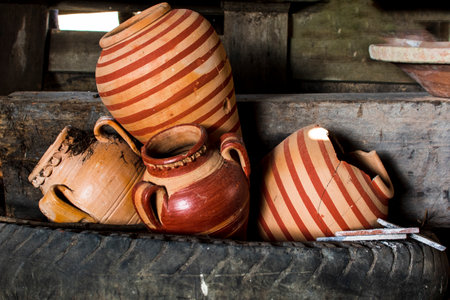 Maragogipinho, Bahia, Brazil - January 11, 2016: The Art of Ceramics in Maragogipinho, Bahia. Largest pottery center in Latin America.のeditorial素材