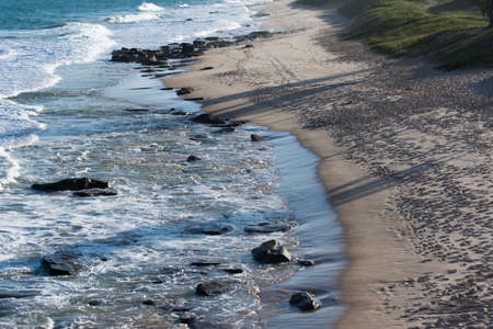 Beautiful beach in CamaÃ§ari coast of Bahia. Strong sunny day inviting for swimming.の写真素材