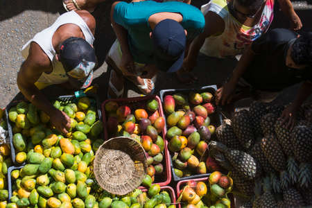 Salvador, Bahia, Brazil - October 17, 2015: Camacari free fair in the state of Bahia. Diversity of food and drink.のeditorial素材