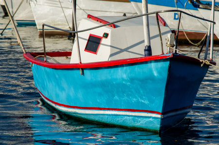 Salvador, Bahia, Brazil - October 29, 2015: Promenade and fishing boats docked at Ribeira beach in Salvador.の写真素材