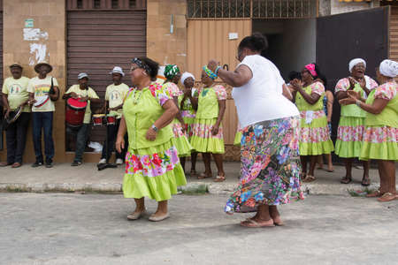 Acupe, Bahia, Brazil - July 03, 2016: Women dancing the samba de roda of the recÃ´ncavo in Acupe,...