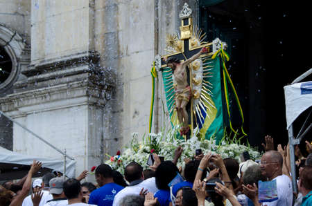 Salvador, Bahia, Brazil - December 08, 2015: Feast of Our Lady of ConceiÃ§Ã£o da Praia. It is a Catholic religious manifestation that gathers thousands of faithful in the city of Salvador, Bahia.のeditorial素材