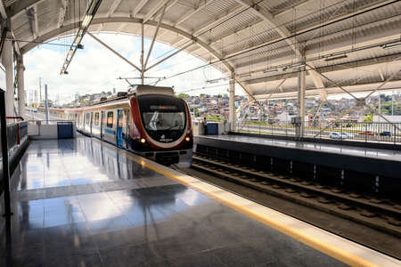 Salvador, Bahia, Brazil - January 27, 2015: Subway station in the Brazilian municipality of...