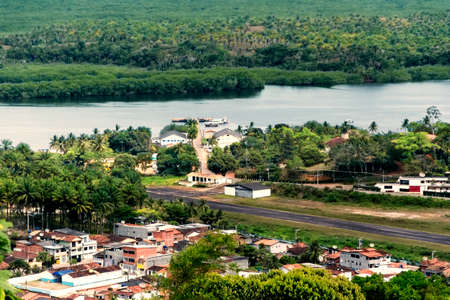Salvador, Bahia, Brazil - November 22, 2015: Panoramic view of the city of Itubera in the Brazilian state of Bahia.のeditorial素材