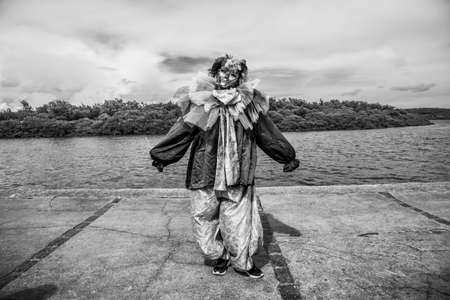 Maragogipe, Bahia, Brazil - March 04, 2019: Carnaval de Maragojipe is a traditional popular carnival festival, which takes place annually in the city of Maragogipe, in the Brazilian state of Bahia.のeditorial素材