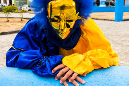 Maragogipe, Bahia, Brazil - March 04, 2019: Carnaval de Maragojipe is a traditional popular carnival festival, which takes place annually in the city of Maragogipe, in the Brazilian state of Bahia.のeditorial素材