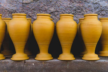 Maragogipinho, Bahia, Brazil - June 15, 2018: The Art of Ceramics creation in Maragogipinho, Aratuipe, Bahia, Brazil. Largest pottery center in Latin America.のeditorial素材