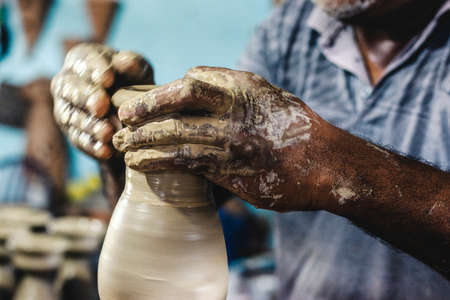 Maragogipinho, Bahia, Brazil - October 26, 2018: The Art of making Ceramics in the largest center in Latin America. Maragogipinho, city of Aratuipe in Bahia, Brazil.のeditorial素材