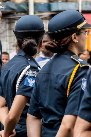 Salvador, Bahia, Brazil - July 02, 2015: Military personnel are seen during the Bahia independence parade in Lapinha neighborhood in Salvador.のeditorial素材