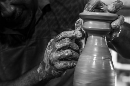 Maragogipinho, Bahia, Brazil - October 26, 2018: The Art of making Ceramics in the largest center in Latin America. Maragogipinho, city of Aratuipe in Bahia, Brazil.のeditorial素材
