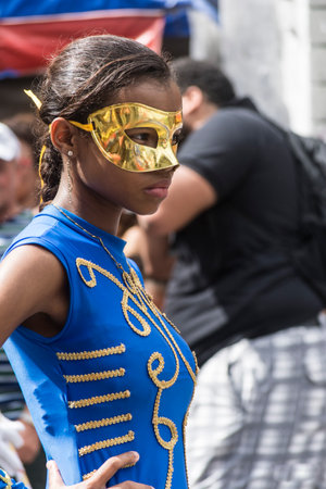 Salvador, Bahia, Brazil - July 02, 2015: Public school students are seen during the Bahia independence parade in Lapinha neighborhood in Salvador.のeditorial素材