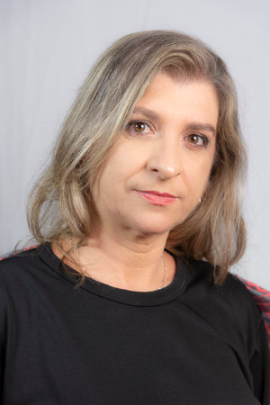 Portrait of a woman against light background. Salvador Bahia Brazil.の写真素材