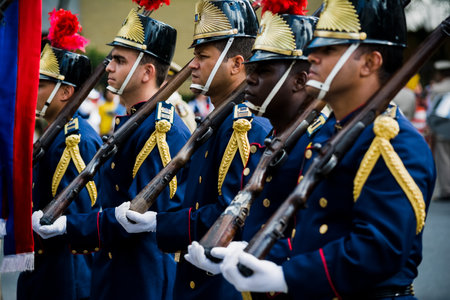 Salvador, Bahia, Brazil - September 07, 2016: Army school students parade on Brazilian independence...