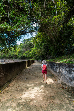 Cairu, Bahia, Brazil - January 19, 2023: Internal fortification of the fort of Morro de Sao Paulo, in the city of Cairu.のeditorial素材
