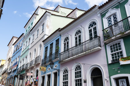 Salvador, Bahia, Brazil - August 19, 2023: View from Pelourinho, Historic Center of the city of...