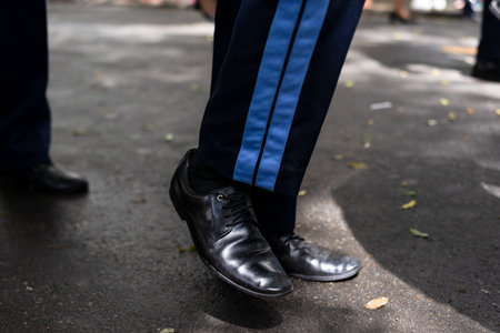 Salvador, Bahia, Brazil - September 07, 2023: Military officers are seen during a tribute to Brazilian Independence Day in the city of Salvador, Bahia.のeditorial素材
