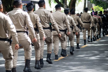 Salvador, Bahia, Brazil - September 07, 2023: Bahia military police soldiers are seen during a...