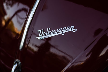 Salvador, Bahia, Brazil - December 02, 2023: Logo, with letters, of a Volkswagen car. City of...