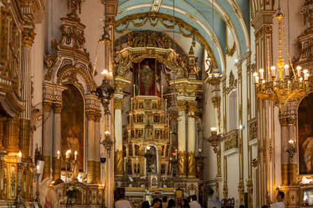 Salvador, Bahia, Brazil - August 12, 2022: Internal view of the Senhor do Bonfim Church in the city of Salvador, Bahia.のeditorial素材