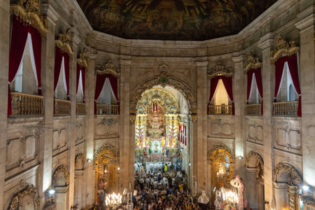 Salvador, Bahia, Brazil - December 08, 2019: Catholic faithful are seen attending masses at the Conceicao da Praia church in the city of Salvador, Bahia.のeditorial素材
