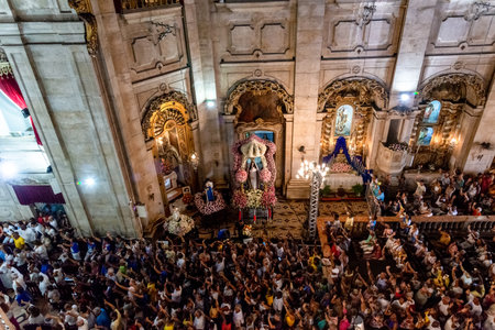 Salvador, Bahia, Brazil - December 08, 2019: Catholic faithful are seen attending masses at the Conceicao da Praia church in the city of Salvador, Bahia.のeditorial素材