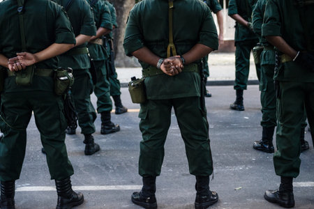 Salvador, Bahia, Brazil - September 07, 2024: Army troops are seen during the celebration of Brazilian Independence Day in the city of Salvador, Bahia.のeditorial素材