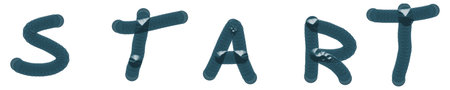 The word Start written in dark cyan. Icon for web projects. Illustration, vector. Transparent...