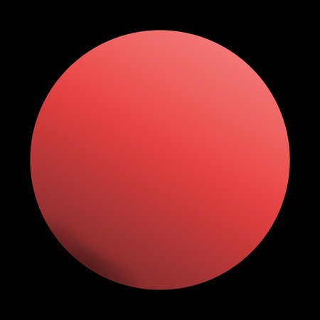 Red sphere, ball, elegant, classic red color. Realistic and clean orb matte template, icon. Simple geometric shape design, circle-shaped figure. Isolated. pngの写真素材