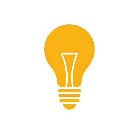 A digital illustration in the style of an incandescent lightbulb icon, depicted in yellow with a soft gradient suggesting brightness or light.の素材