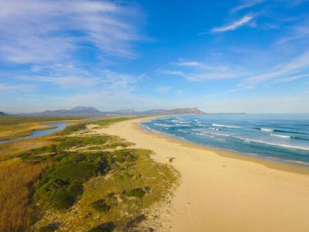 View of Beach, Lagoon and Oceanの写真素材