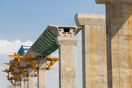 Construction of a Mass Rapid Transit line in progress