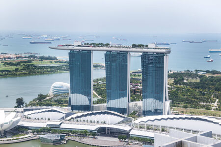 Aerial view of Singapore Marina Bayのeditorial素材