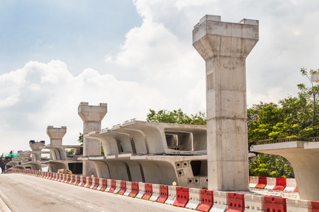 Construction of a Mass Rail Transit line in progress