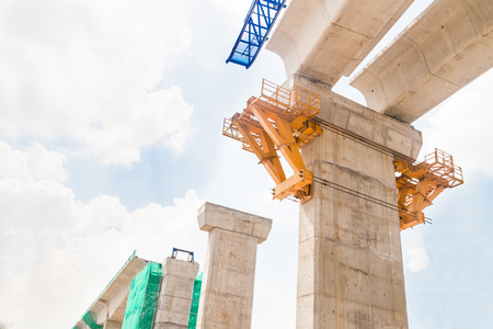 Construction of a Mass Rail Transit line in progress
