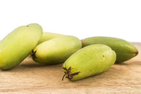 Close up of the local carambola fruit, also known as buah belimbing assam or belimbing wuluh in Malaysia and Indonesiaの写真素材