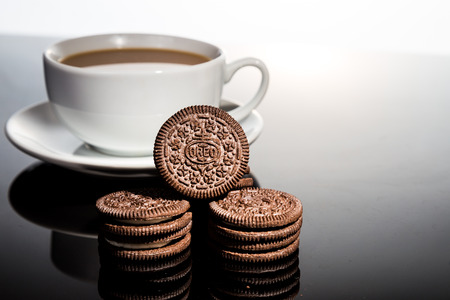 KUALA LUMPUR, JULY 12, 2015: Oreo is a brand of Mondelez International and its creme-filled sandwich cookie is a favorite among consumers in Malaysia and around the globe.のeditorial素材