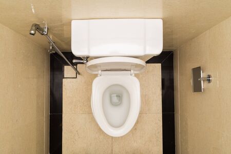 Modern and hygienic toilet bowl with  bidet in elegant bathroom