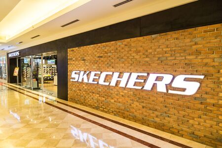 KUALA LUMPUR, MALAYSIA, May 20, 2016: Sketchers outlet at KLCC, Kuala Lumpur, with focus on its wall signage.  Skechers is an American shoe company founded by CEO Robert Greenberg and his son Michael in 1992のeditorial素材