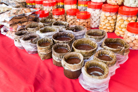 Glutinous rice cake with cookies for Chinese New Year festive celebration