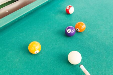 Ball in snookered or trapped situation during snooker billards game