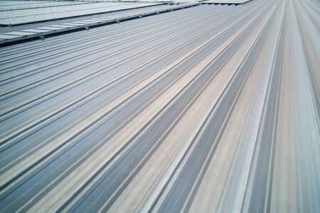 Aluminum industrial metal roof with interlocking grooves