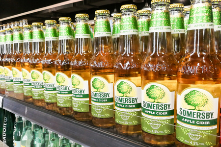 KUALA LUMPUR, Malaysia, June 25, 2017:  Somersby cider is a brand of Danish brewing company Carlsberg Group. It is one of the leading cider brand in Malaysia.のeditorial素材