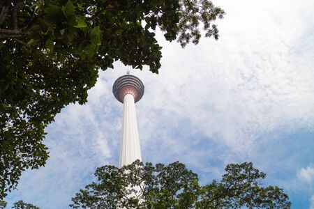KUALA LUMPUR,  MALAYSIA, SEPTEMBER 16, 2017: KL Tower is the seventh-tallest tower in the world by pinnacle height at 421 m (1,381 ft). Popular tourism destination in Malaysia.のeditorial素材