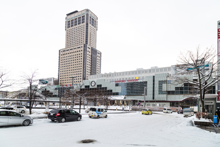 Sapporo, Japan, January 2, 2018: Sapporo Station is a railway station served by Hakodate Main Line and other lines of Hokkaido Railway Company.のeditorial素材